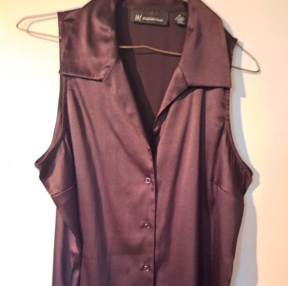 Sik Brown Sleeveless Blouse by INC